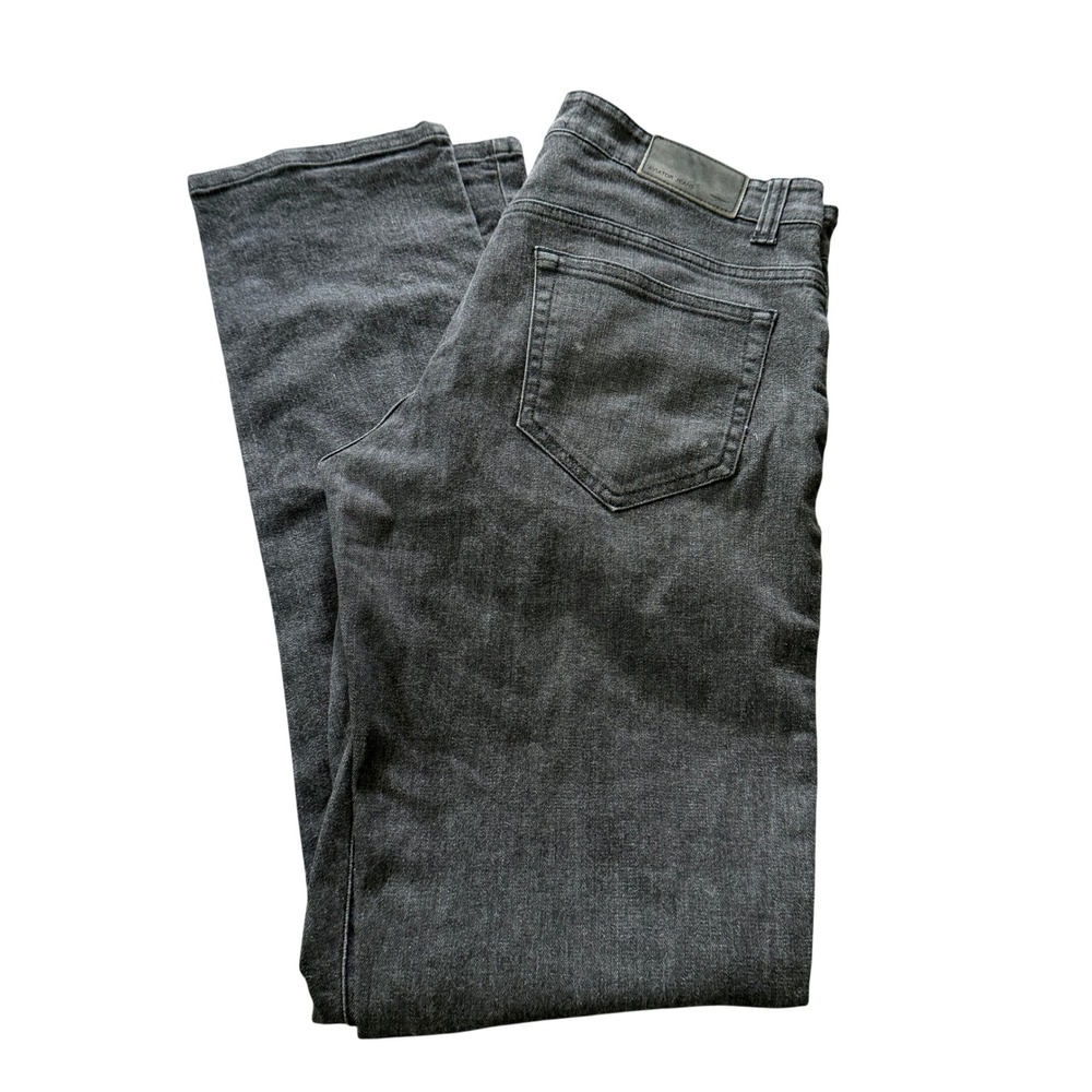 Aviator Jeans Slim Fit Mens Gray Stretch Denim Jeans 5 Pocket Casual Pants Sz 38